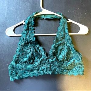Free People Emerald Halter Bralette L